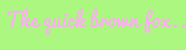 Image with Font Color F9B1EE and Background Color ACF780